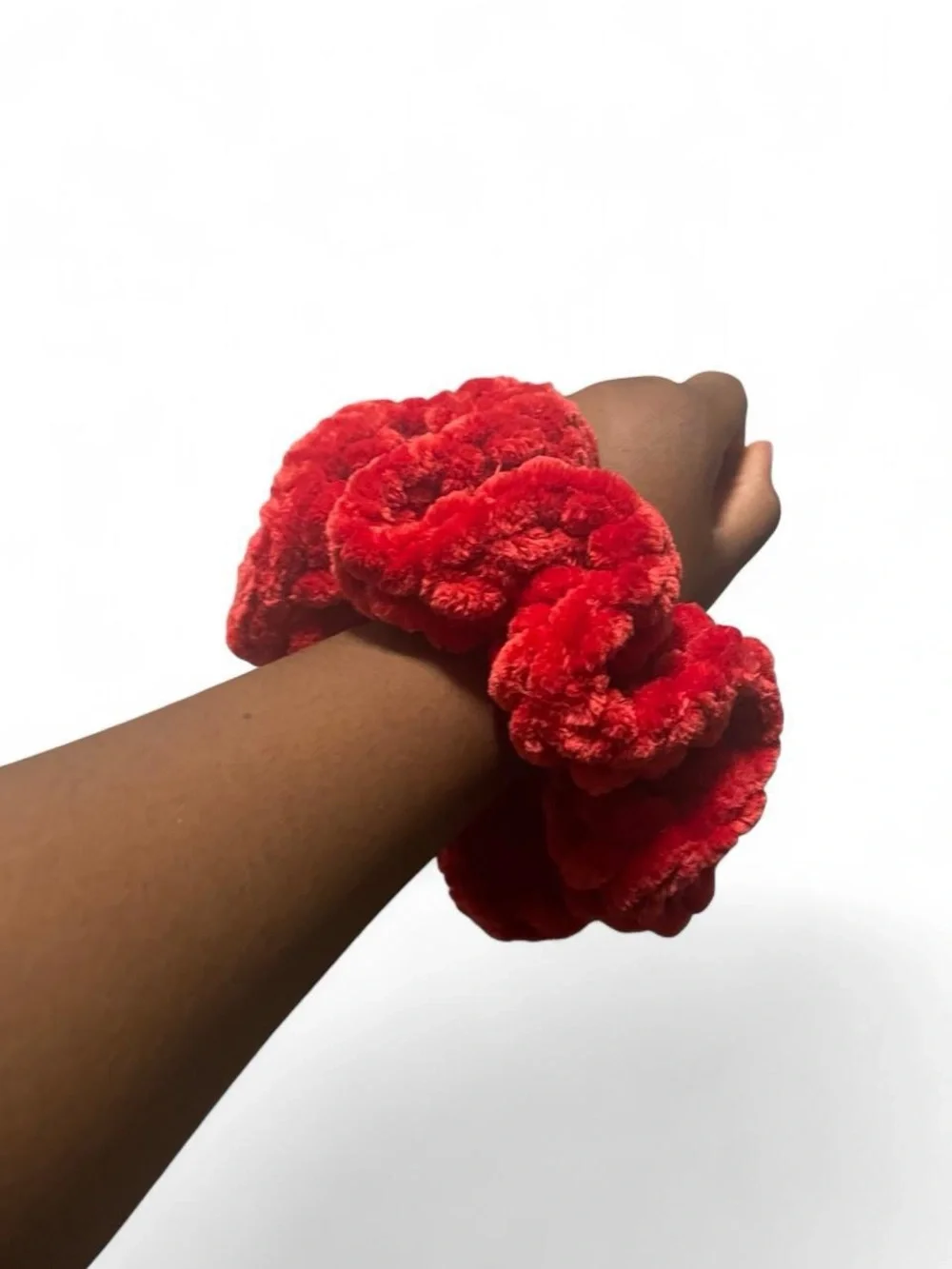 Plush Red Velvet Scrunchie